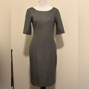 Banana Republic Gray Metallic/Silver Midi Dress
